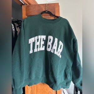 COPY - THE BAR VARSITY SWEATSHIRT HUNTER GREEN